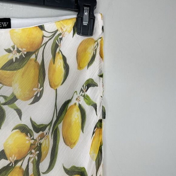J.CREW Collection Mini Skirt Women XS Lemon Print NEW Sheer Overlay CB791 - Picture 2 of 16
